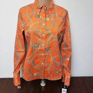 Tommy Hilfiger Orange H Cup Blouse